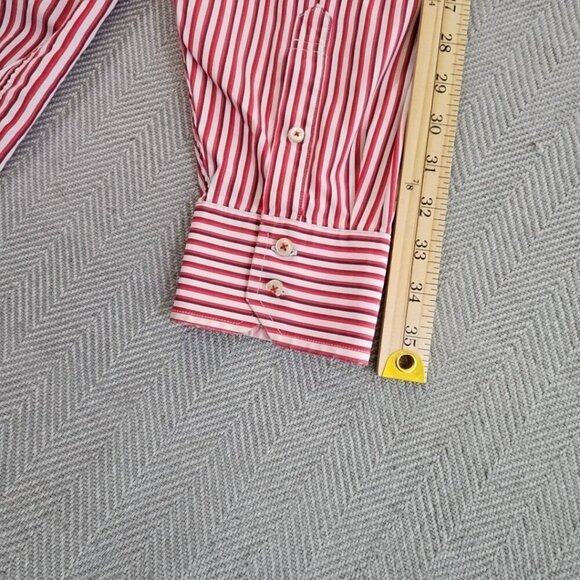 Tommy Hilfiger Shirt Men's XXL Red White Stripe LS Button-Down Vintage EUC LN - Picture 16 of 16